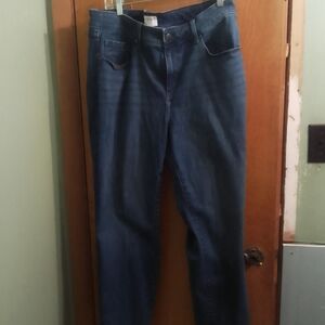 Woman's Lane‎ Bryant High Rise Curvey Fit Straight Leg Blue Denim Jeans Size 18